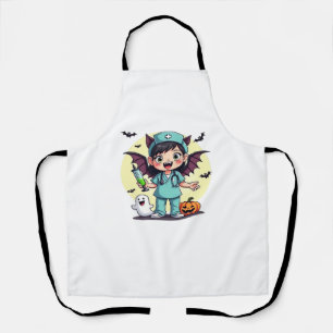 Tablier Mignonne petite infirmière sorcière Halloween Prem