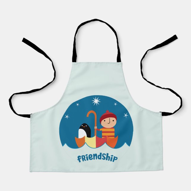 Tablier Mignonne Pré École K Perdu Et Trouvé Amitié (Recto)