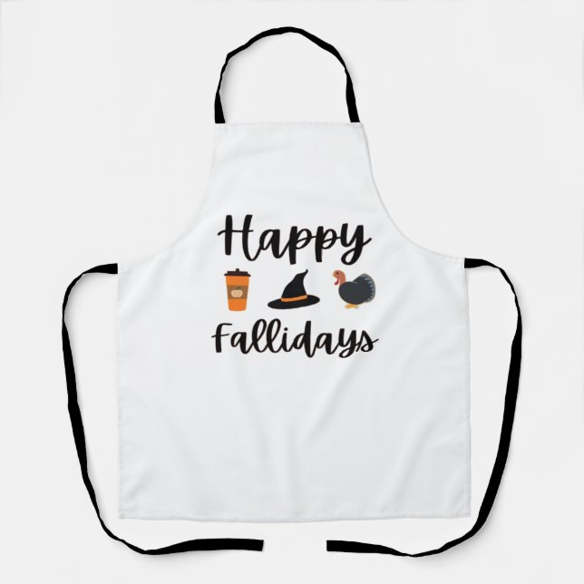 Tablier Mignonne saison d'automne Joyeux Fallidays Thanksg (Recto)