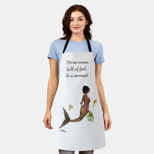 Tablier Mignonne sirène avec des hippocampes femmes tablie