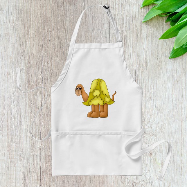 Tablier Mignonne Tortue de Dessin Animé avec Coquille Vert (Créateur téléchargé)