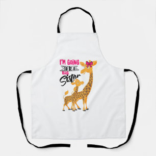 Tablier Mignonne Va Être Une Grande Soeur Giraffes Filles