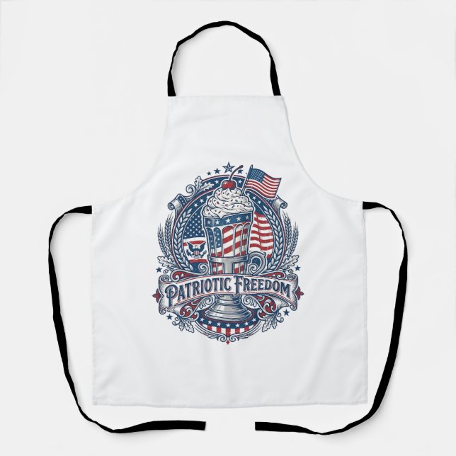Tablier Milkshake Patriotique Americana (Recto)
