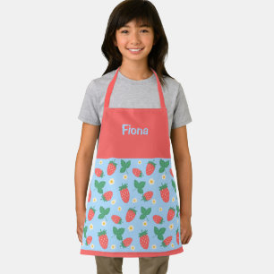 Tablier Mini Fleur de Fraisier personnalisable