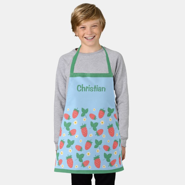 Tablier Mini Strawberry Blossom personnalisable (Porté)