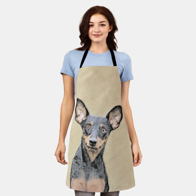 Tablier Miniature Pinscher Peinture mignonne Chien Art ori (Porté)
