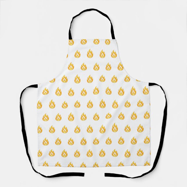 Tablier Minimal Fire Flame Icon Hot Lit Aesthetic Graphic (Recto)