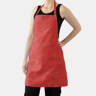Tablier minimaliste rouge abstrait motif moderne élégant