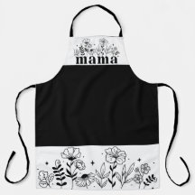 Minimalistic Black & White Wildflower Mama