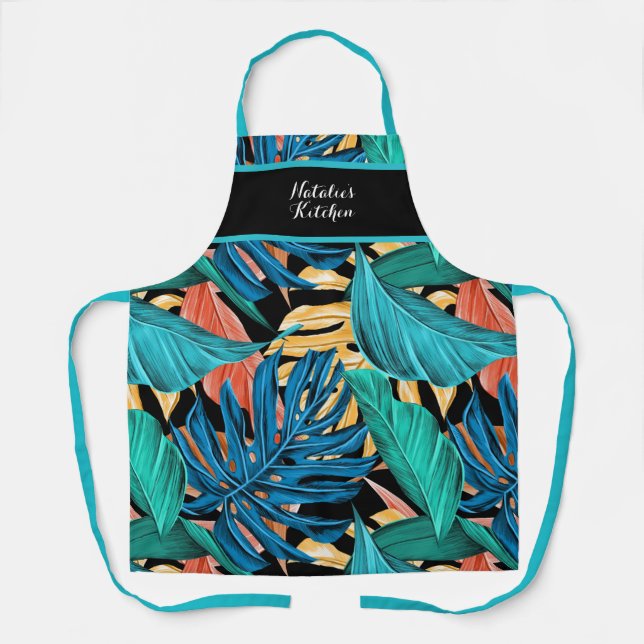Tablier Minuit Été Tropical Banana Leaf Apron (Recto)