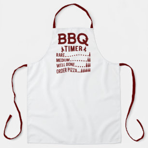 Tablier Minuterie BBQ Rouge Drôle