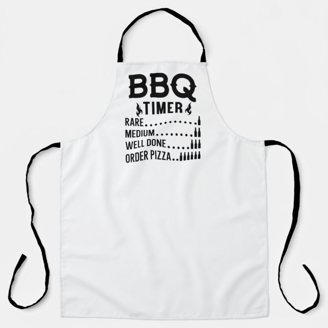Tablier Minuteur de BBQ drôle  (Recto)
