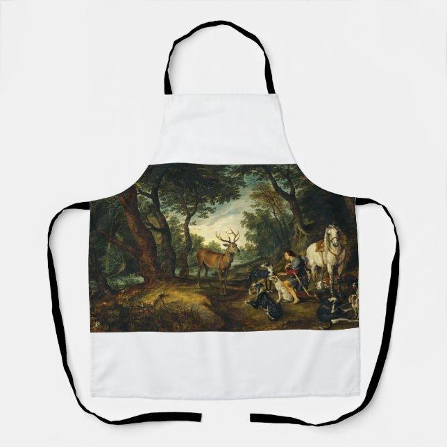 Tablier Miracle de Saint Hubert par Pierre Paul Rubens  (Recto)