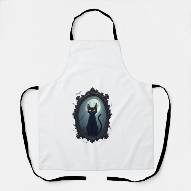 Tablier Miroir de chat hanté (Recto)