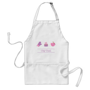 Tablier Mitaine Élégante de Cupcake pour Cuisinier Pâtissi