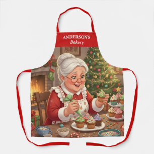 Tablier Mme Claus Holiday Cupcake Apron