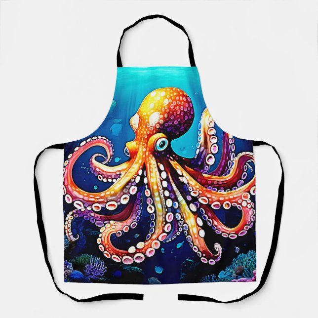 Tablier Mode Octopus coloré (Recto)