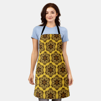 Tablier Modèle Abstrait Jaune