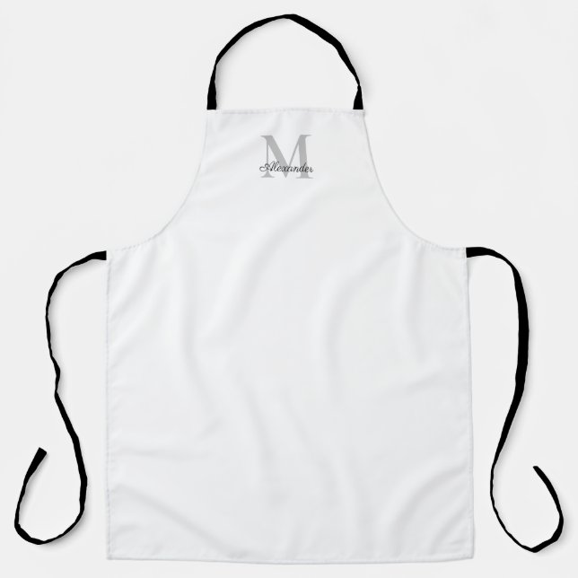 Tablier Modèle blanc moderne, Gris noir (Recto)
