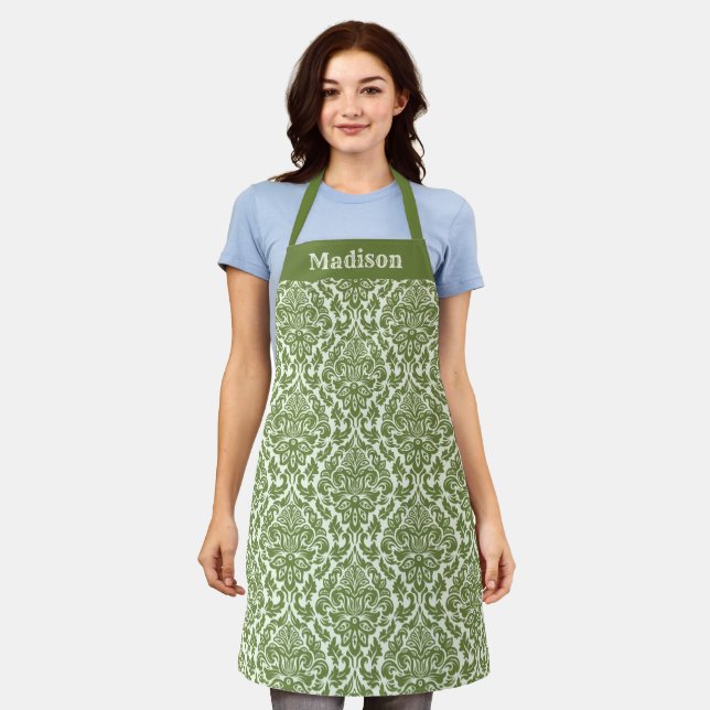 Tablier Modèle Damask Nom personnalisé (Porté)