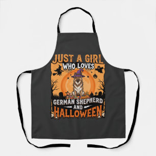 Tablier Modèle de chien sorcière fille Halloween Berger Al