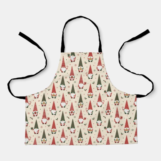 Tablier Modèle de fête de gnome de Noël (Recto)