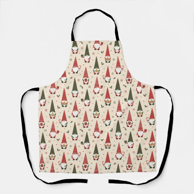 Tablier Modèle de fête de gnome de Noël (Recto)