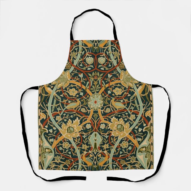 Tablier Modèle de tapisserie forestière de William Morris  (Recto)