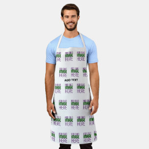 TABLIER MODÈLE DE TEXTE D'IMAGE BLANCHE SIMPLE MODERNE