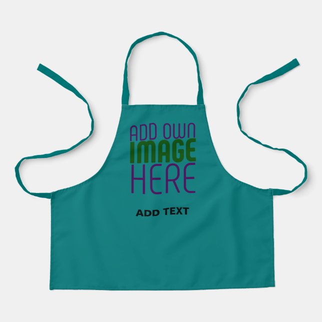 TABLIER MODELE DE TEXTE D'IMAGE VERT TEAL MODIFIABLE MODER (Recto)