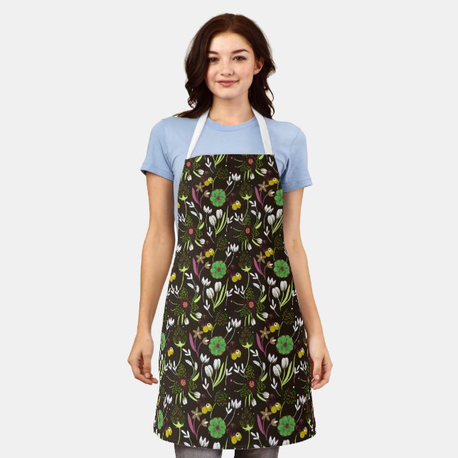 Tablier Modèle floral (Porté)