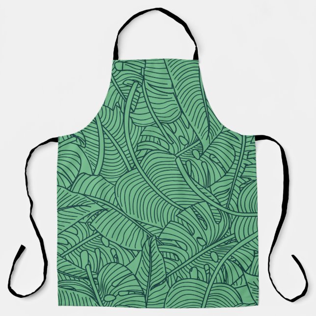 Tablier Modèle floral Feuille tropical (Recto)