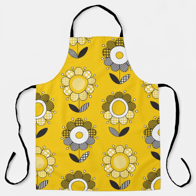 Tablier Modèle floral jaune simple (Recto)