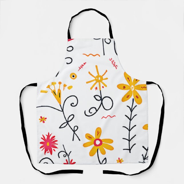 Tablier Modèle floral lunaire (Recto)