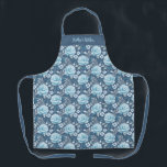 Tablier Modèle floral Rose élégant pour femmes Apron<br><div class="desc">Un joli motif à fleurs bleues orne ce tablier pour femmes. Personnalisez-le avec votre nom,  ou pour un ami. Conçu pour vous par Blackberry Boulevard.</div>