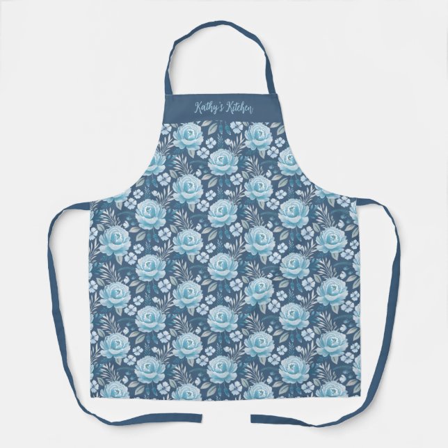 Tablier Modèle floral Rose élégant pour femmes Apron (Recto)