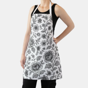Tablier Modèle Floral Rose vintage