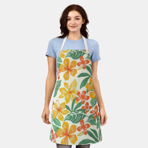 Tablier Modèle floral tropical vibre