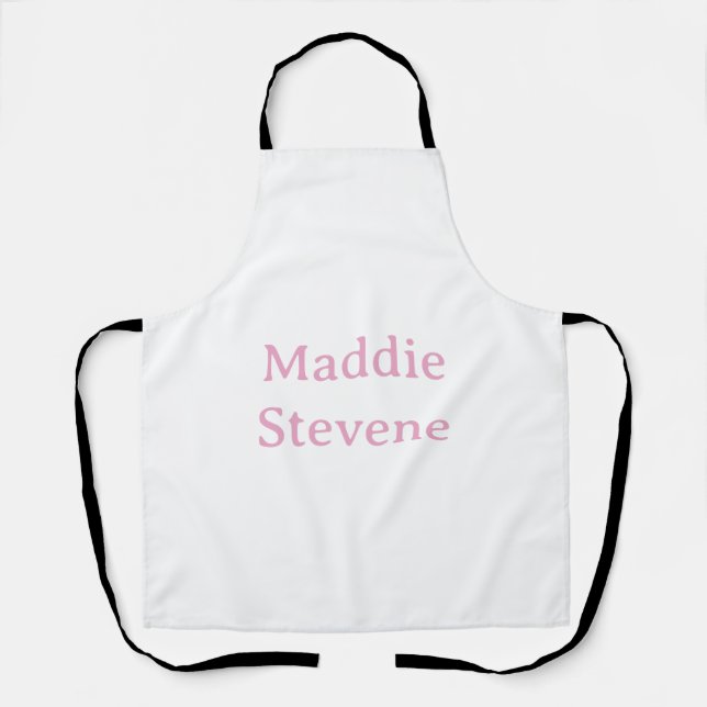 TABLIER MODELES TENDANCE MODERNES NOM ANNEE PASTEL ROSE (Recto)
