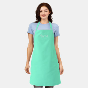 Tablier Modern aqua custom name