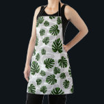 Tablier Modern Boho Botanical Leaves Pattern<br><div class="desc">Bring the freshness of nature into your everyday life with our botanical pattern featuring stylized Monstera leaves and organic foliage. This design blends organic aesthetics with a modern, bohemian flair, making it ideal for home textiles, device cases, and fashion accessories. Flexible Design: We’ve created this pattern on a transparent base...</div>