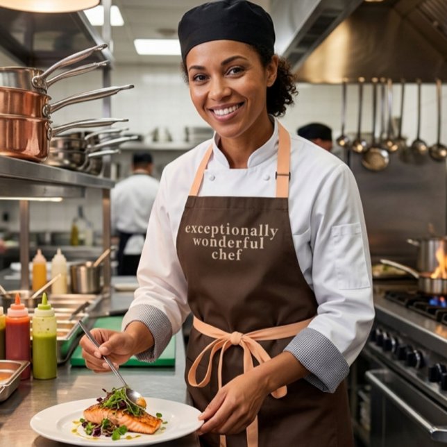 Tablier Modern Exceptionally Wonderful Chef Gray (Exceptionally chef apron)