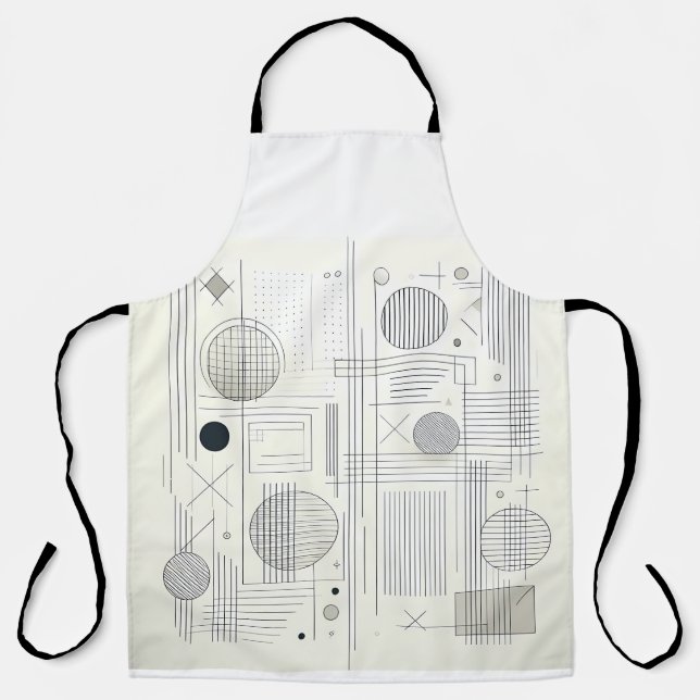 Tablier Modern Linear Geometry Apron (Recto)