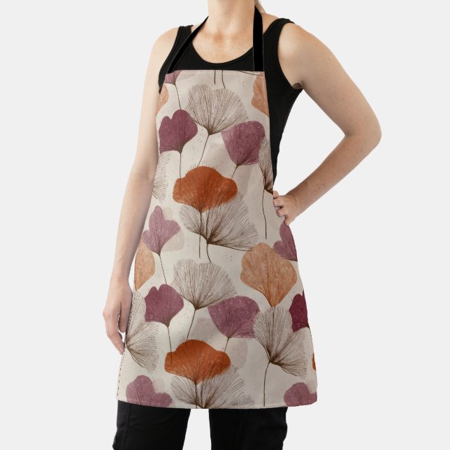 Tablier Modern Spring Botanical FloralAll-Over Print Apron (Insitu)