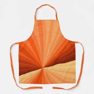 Tablier Moderne Abstrait Graphique Fractal Orange Rouge Va