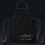 Tablier Moderne Black Hair Stylliste Maquillage Artiste Sa<br><div class="desc">Salon moderne Black Hair Styliste Maquillage Artiste Salon Nom Apron.</div>