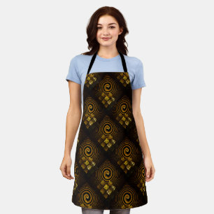 Tablier Moderne Bohème Élégant Motif Artistique Abstrait D