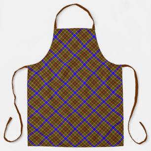 Tablier Moderne Gras Plaid Nice Brown Bleu Genre Neutre