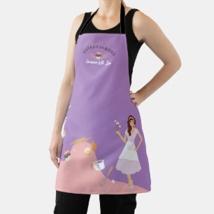 Tablier Moderne Jolie Femme Doux boulangerie Services Purp