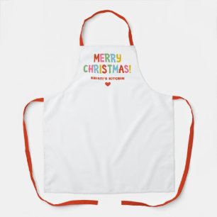 Tablier Moderne Joyeux Noël Coloré Lumineux